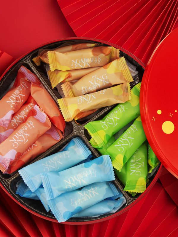 好杏韻-紅韻囍糖盒(原味、可可、草莓、抹茶)